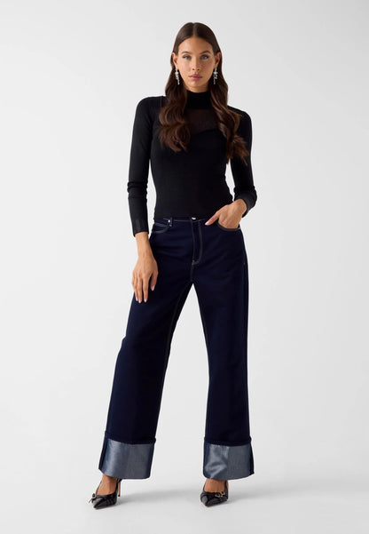 Guess LS MN LUCY RHINESTONES SWTR - Maglione - schwarz