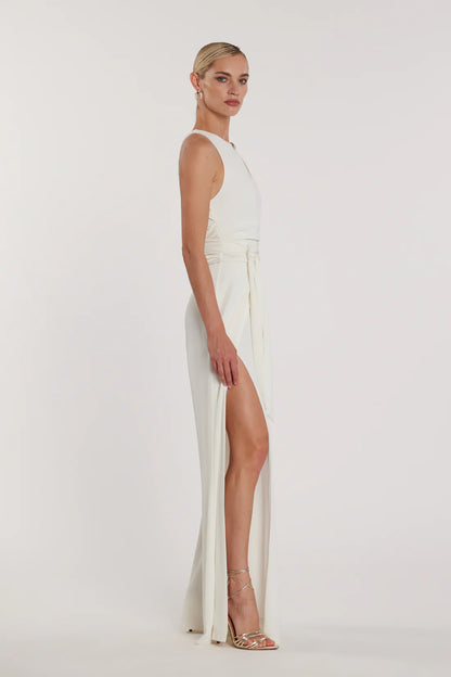 Relish Tuta PONKY_A vita alta più cintura più Pantalonelone a zampa con spacchi più accessorio