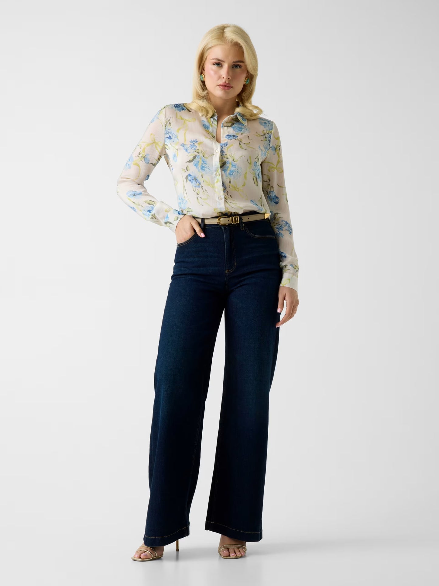 Guess W6RH73WDW82 Floral Print Shirt