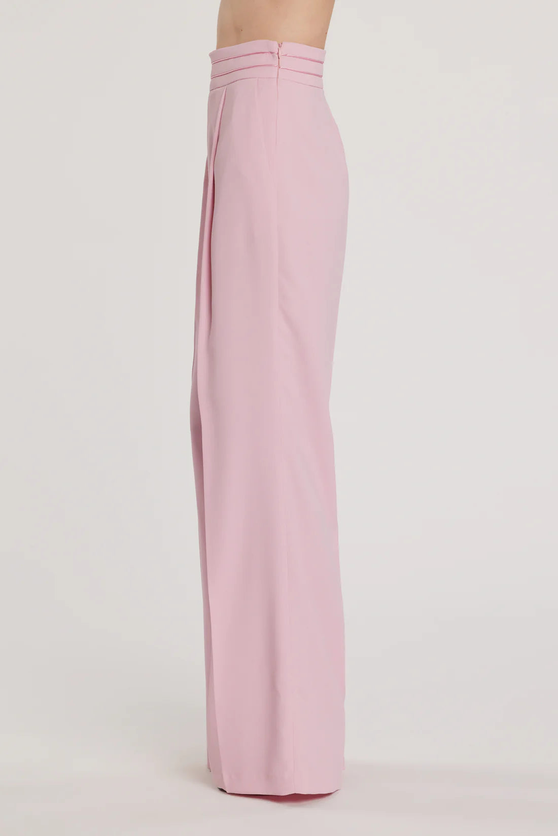 Relish Pantalone MORITA vita alta con pinces più piping largo