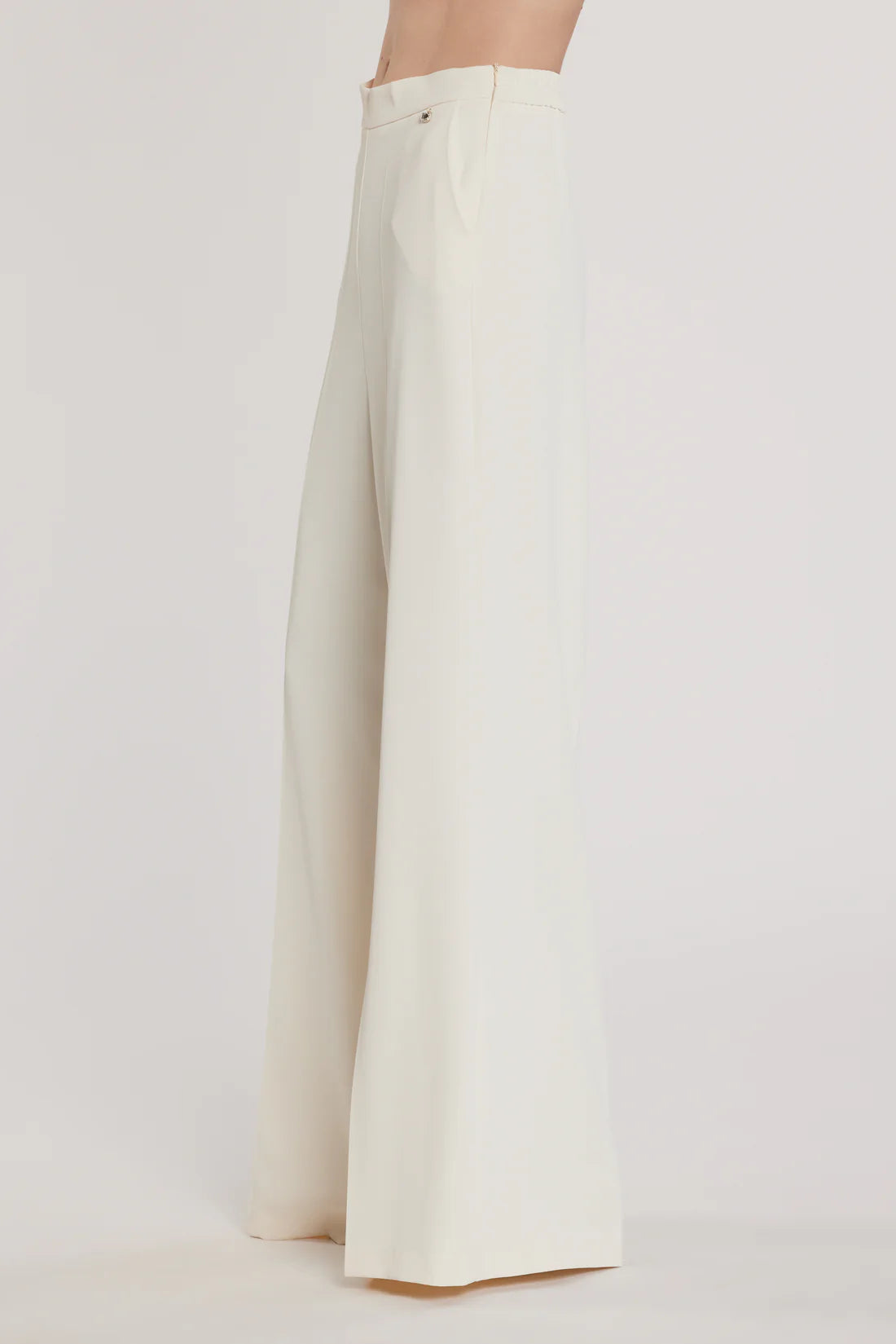 Relish Pantalone GASMAN vita alta ampia più tasche più bustino con arricciatura