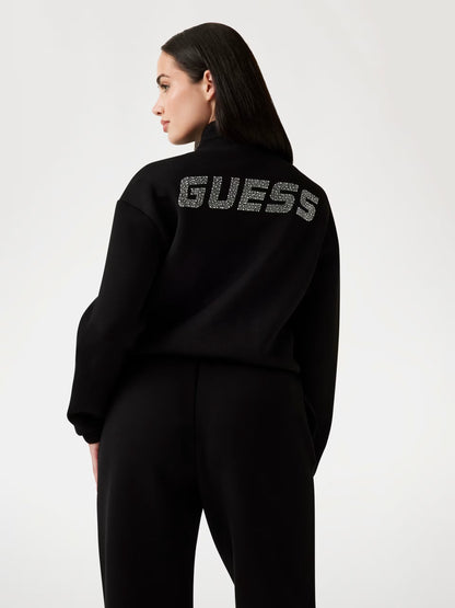 Guess V4BQ14K7UW2 Felpa con zip e strass
