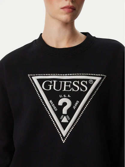 Guess Felpa W6YQ14K4352 Nero Relaxed Fit