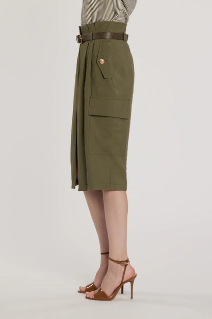 Relish Longuette CLERY vita alta con patte più tasconi più cintura più spacco