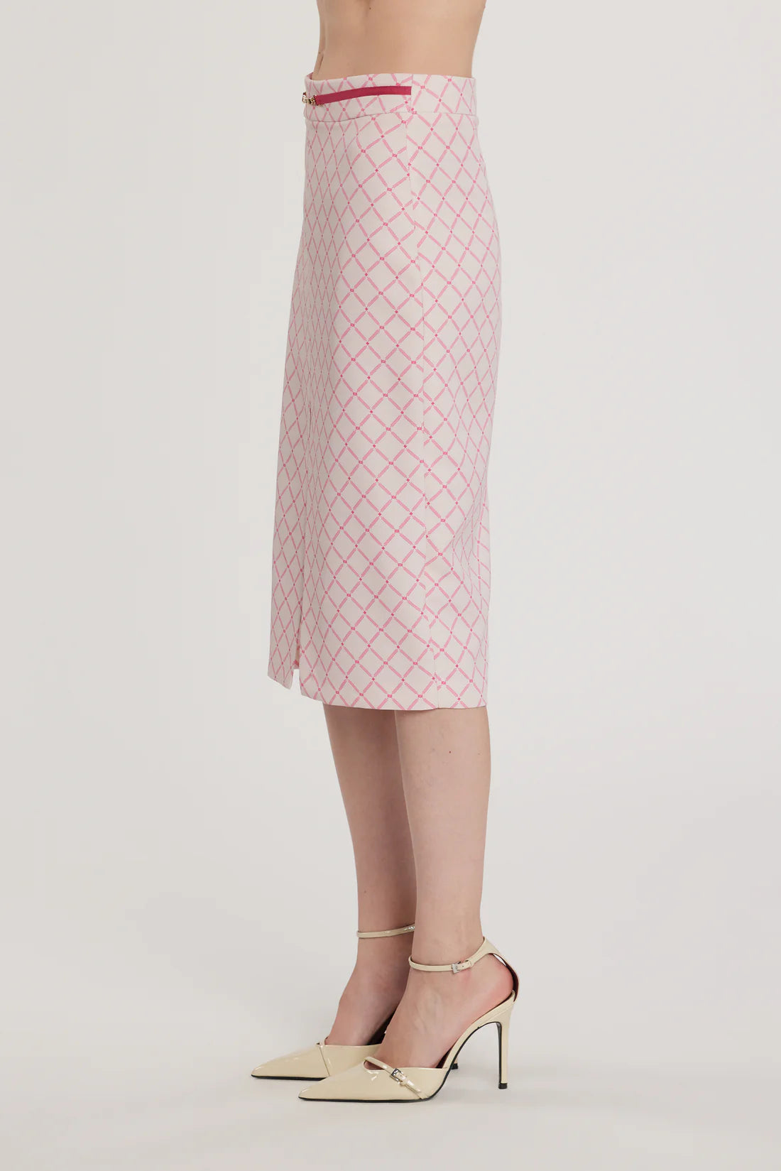 Relish Longuette VINCENT con dettaglio cintura più spacco centrale stampa logo all over