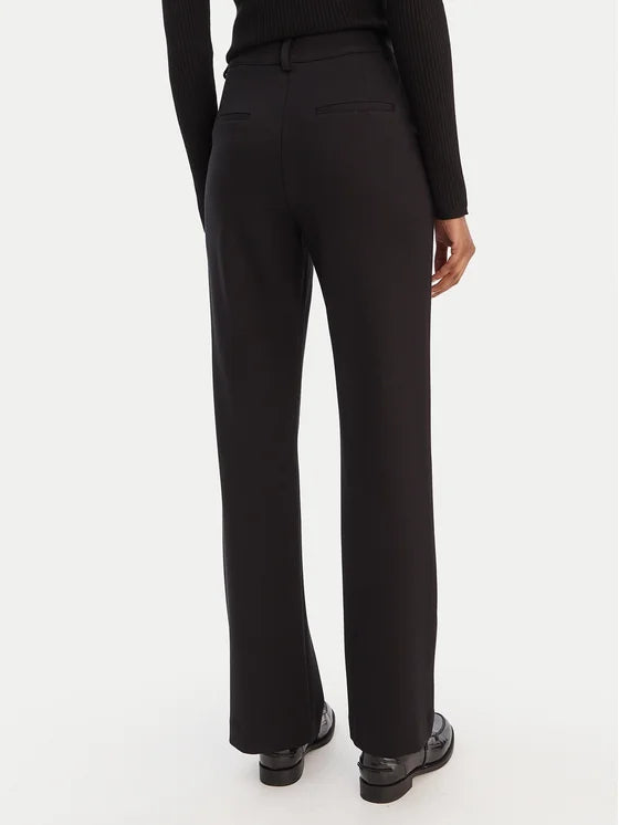 Guess W6RB11KCMU2 Pantaloni Zoe Nero Straight Leg