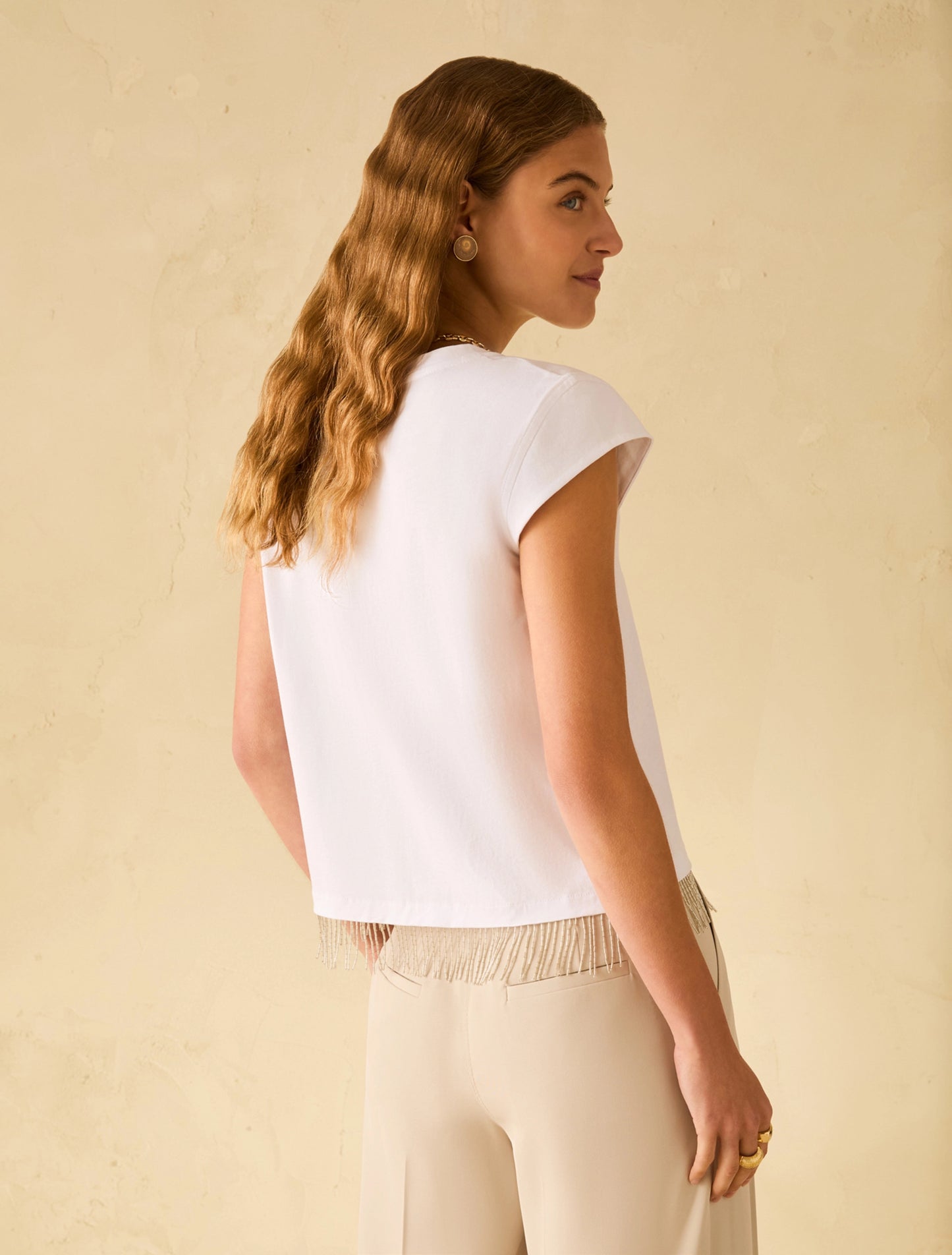 Penny Black PBBOCEANO T-shirt con frangia di perline