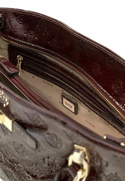 Guess CARMELLA GIRLFRIEND SATCHEL -Borsa a mano - burgundy logo