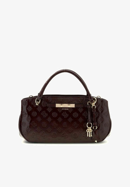 Guess CARMELLA GIRLFRIEND SATCHEL -Borsa a mano - burgundy logo