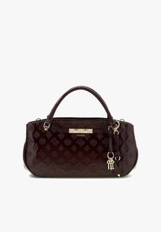 Guess CARMELLA GIRLFRIEND SATCHEL -Borsa a mano - burgundy logo