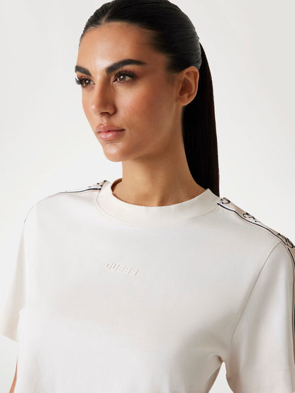 Guess V3RI08I3Z14 T-shirt corta con nastro logo
