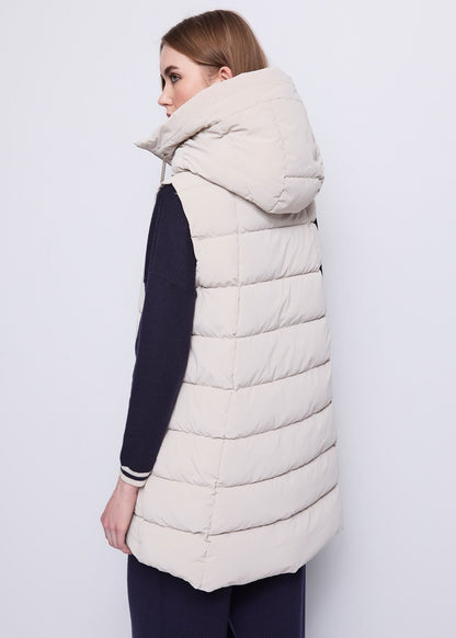 Gilet da donna con cappuccio e coulisse a catena - art. 521BD35008