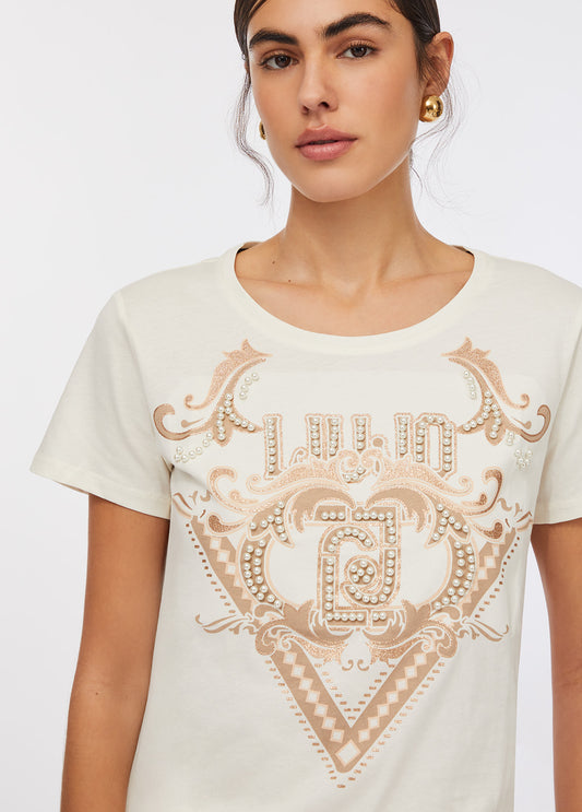 Liu Jo T-Shirt in cotone TF5280JS923M9818
