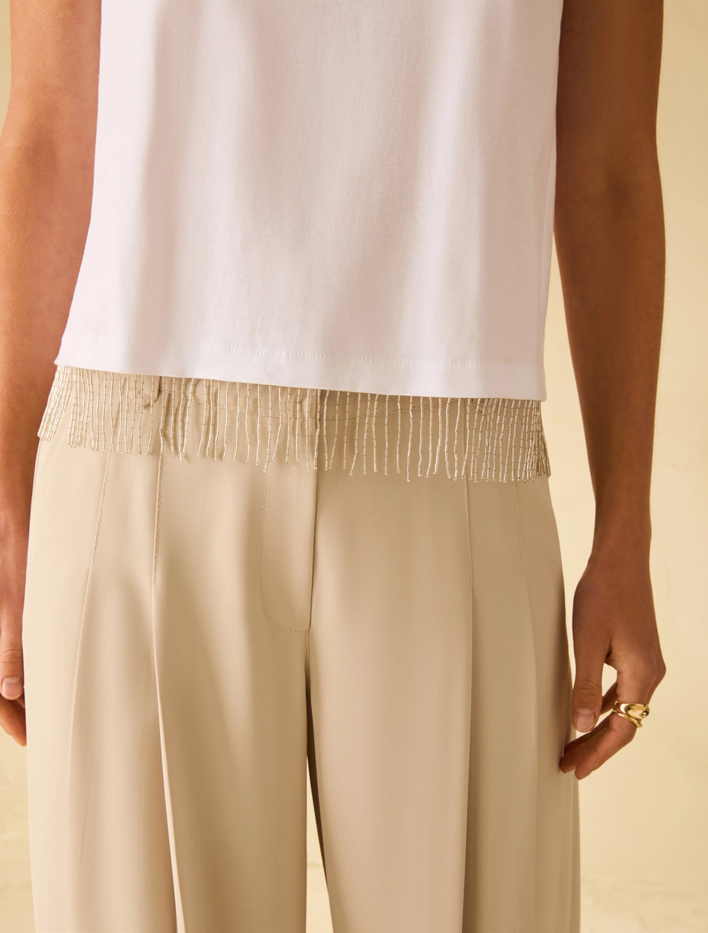 Penny Black PBBOCEANO T-shirt con frangia di perline