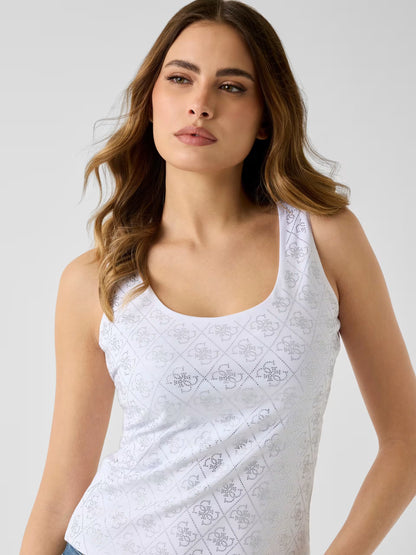 Guess W6GP10K2932 Canotta a  coste con logo