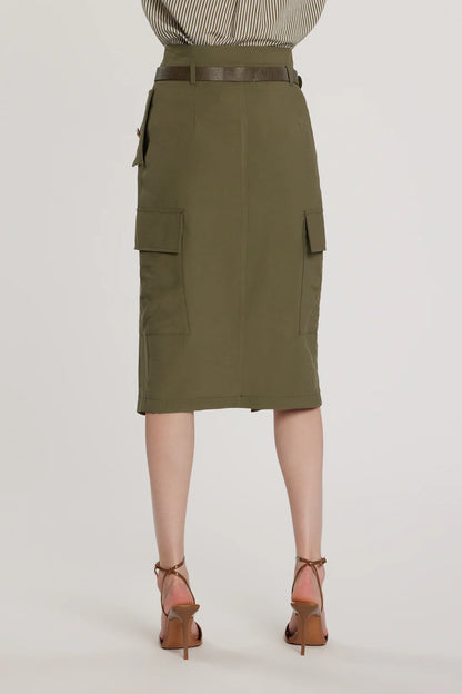 Relish Longuette CLERY vita alta con patte più tasconi più cintura più spacco