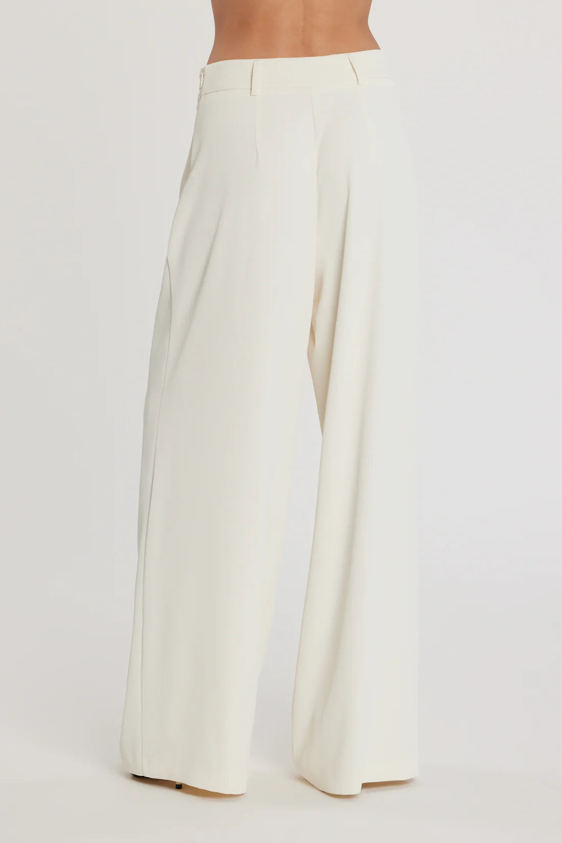 Relish Pantalone ROJER vita alta palazzo con cintura più passante logo più pieghe