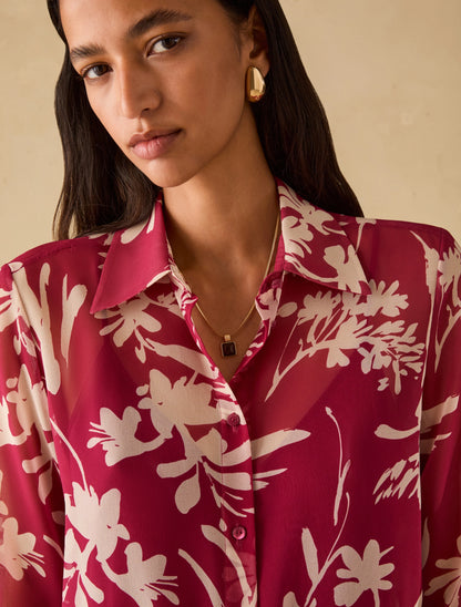 Penny Black PBPGIRAFFA Camicia in georgette floreale