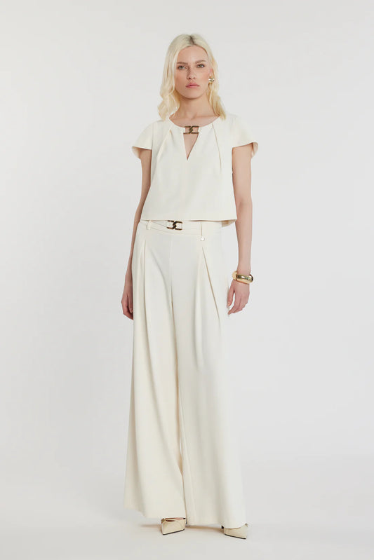 Relish Blusa CAPUCINE corta maniche corte con goccia più passante logo