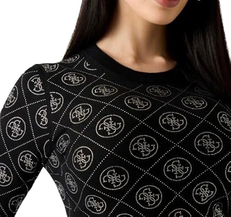 GUESS Maglia Donna Longsleeve con Strass W6RR66Z3JD2