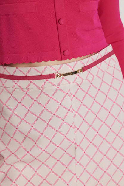 Relish Longuette VINCENT con dettaglio cintura più spacco centrale stampa logo all over