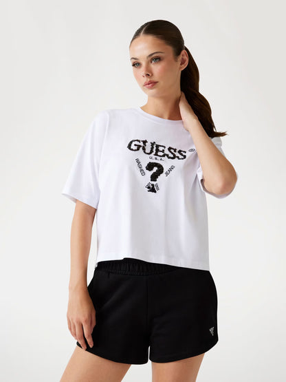 Guess V4YI06I3Z14  T-shirt boxy con logo