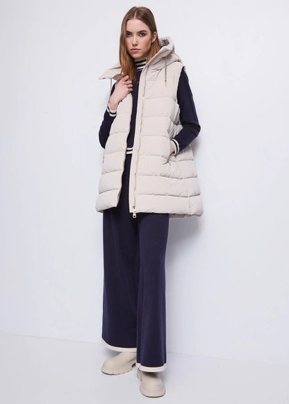 Gilet da donna con cappuccio e coulisse a catena - art. 521BD35008