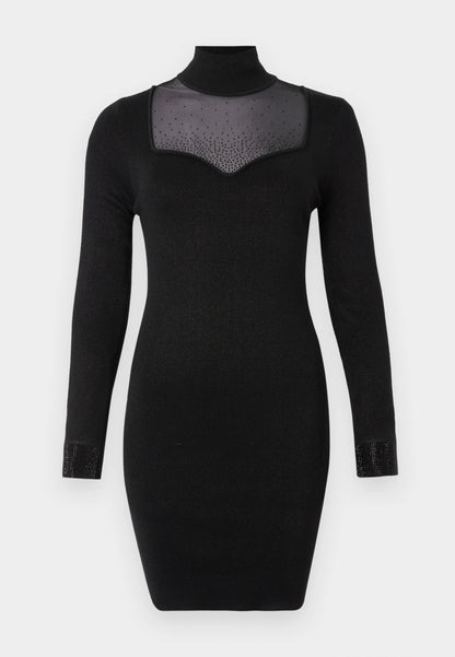 Guess LS LUCY RHINESTONES SWTR - Vestito elegante - jet black
