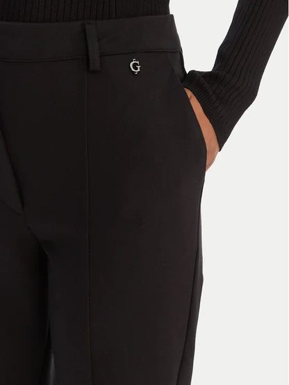 Guess W6RB11KCMU2 Pantaloni Zoe Nero Straight Leg