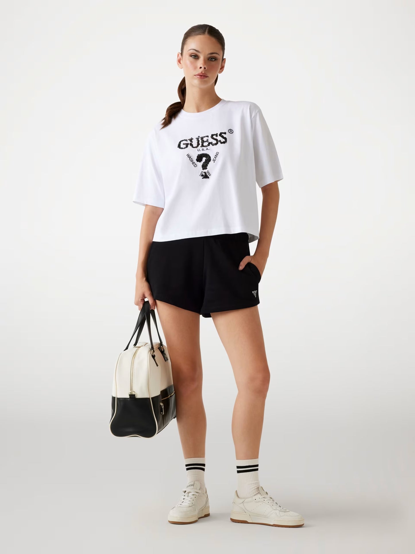 Guess V4YI06I3Z14  T-shirt boxy con logo