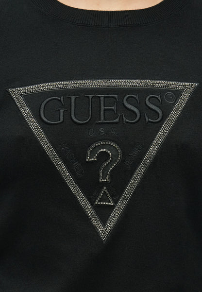 Guess SASHA TRIANGLE LOGO - Maglione - jet black