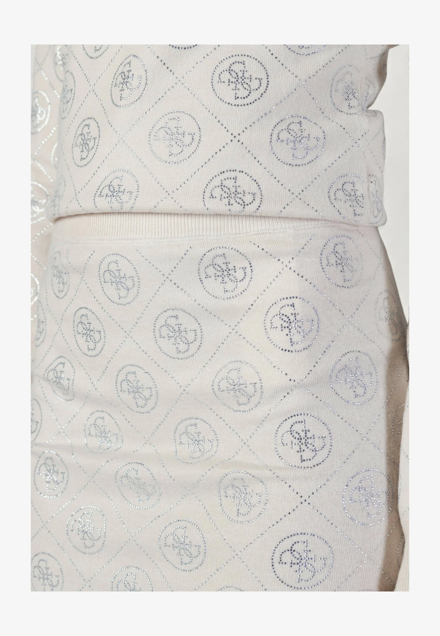 Guess RHINESTONES 4G SWTR - Minigonna - beige