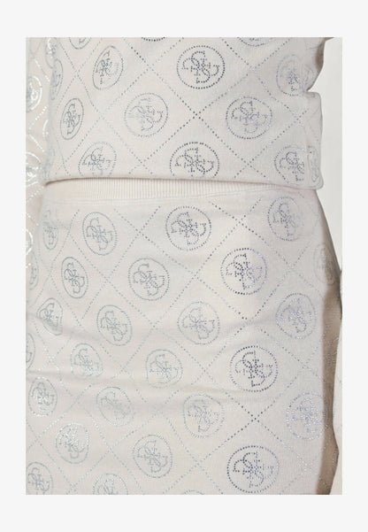 Guess RHINESTONES 4G SWTR - Minigonna - beige