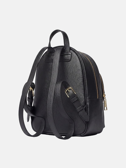 MARC ELLIS Zaino donna nero e oro Poliuretano con zip dorata 28x34.5x12 cm Black and Gold
