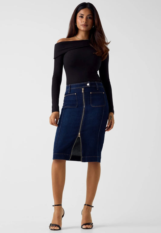 Gonna W6RD0UD6881 longuette in denim