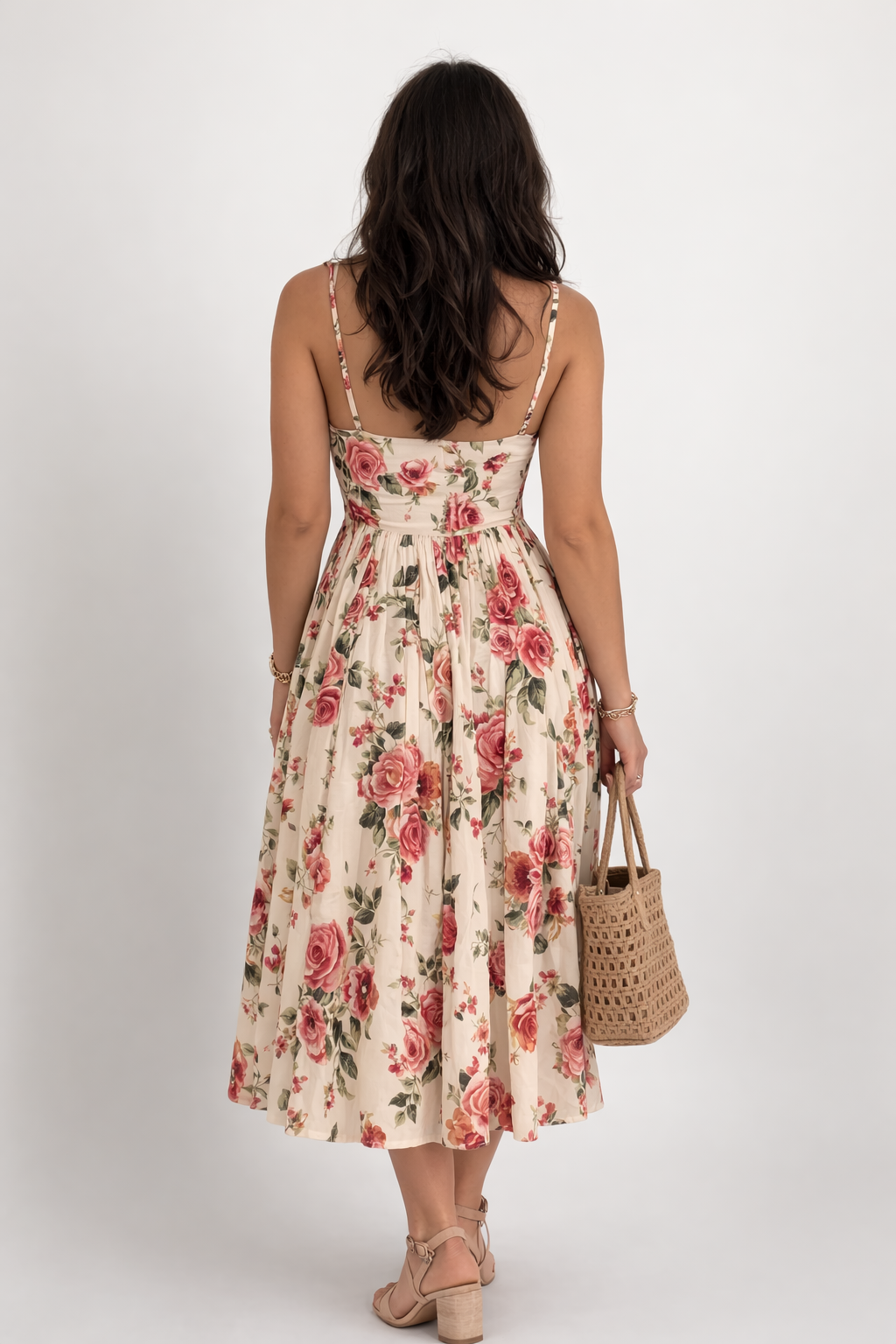W6GKAFW2558 Abito Lungo Floreale