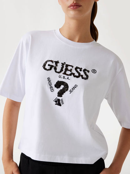 Guess V4YI06I3Z14  T-shirt boxy con logo