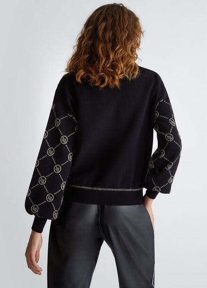 LIU JO sweater with lurex logo ARTICLE TF3204MA63L22222XXL
