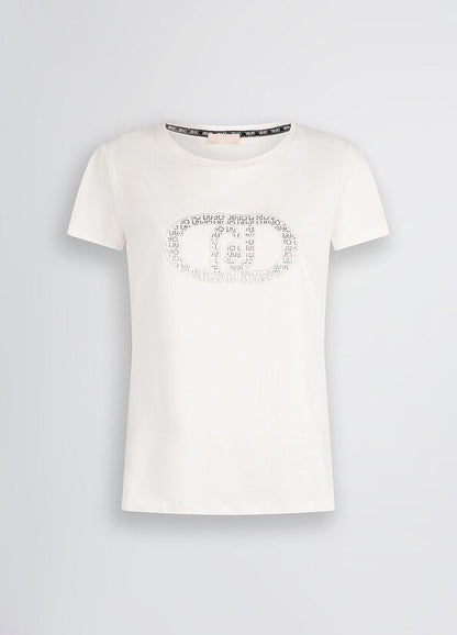 T-shirt con logo e strass LIUJO articolo  TA5173JS003M9294