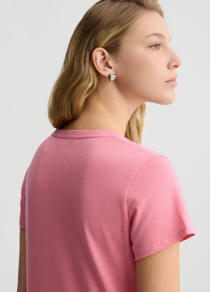 T-shirt con logo e strass LIUJO articolo  TA5179J6040M9179