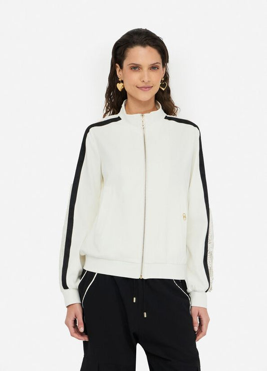 Felpa in cotone con pizzo LIUJO articolo  TF5006J452303N76