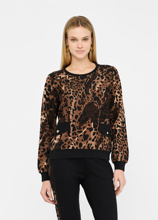 Felpa animalier Liu Jo Better  articolo  TF5124JS182M9701