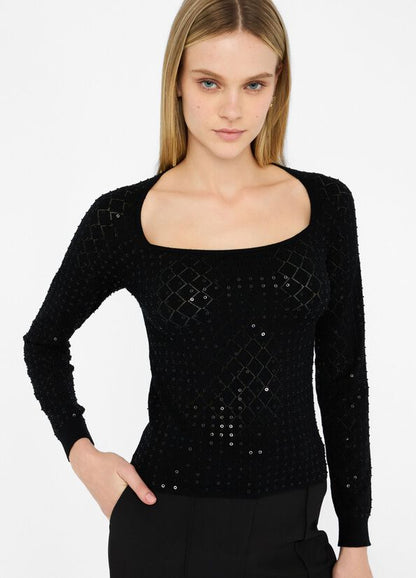 N. articolo  CF5027MS18F22222 Maglia con paillettes LIUJO