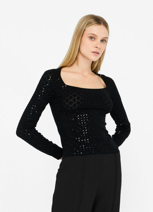 N. articolo  CF5027MS18F22222 Maglia con paillettes LIUJO