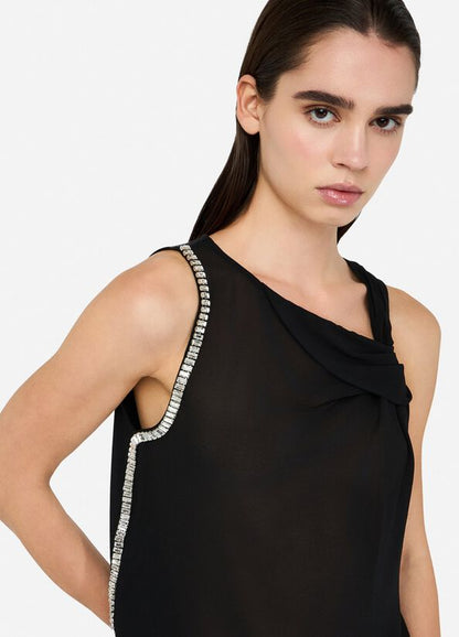 Top in cotone e georgette LIUJO articolo  CF5140J008822222
