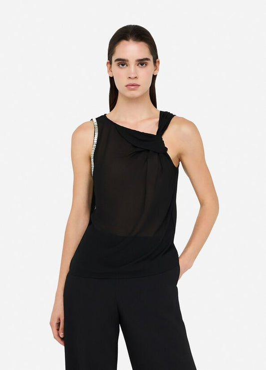 Top in cotone e georgette LIUJO articolo  CF5140J008822222