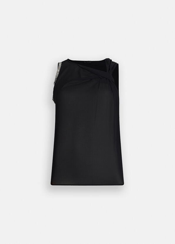 Top in cotone e georgette LIUJO articolo  CF5140J008822222