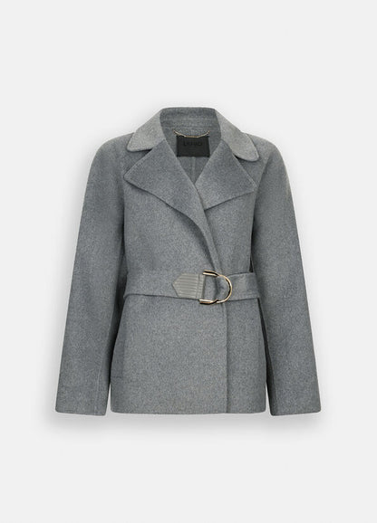 Cappotto in lana con cintura LIUJO articolo  CF5071T462703243