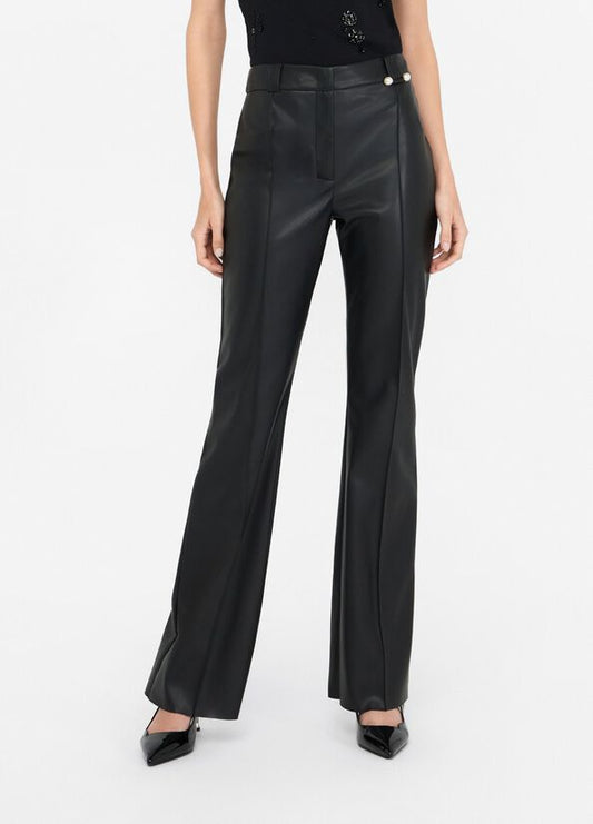Pantaloni flare in tessuto spalmato LIUJO  articolo  CF5016E062422222