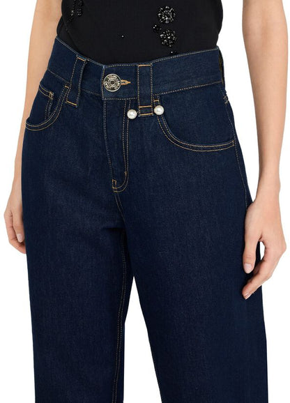 Jeans straight con perle gioiello LIUJO articolo  CF5110D502878945